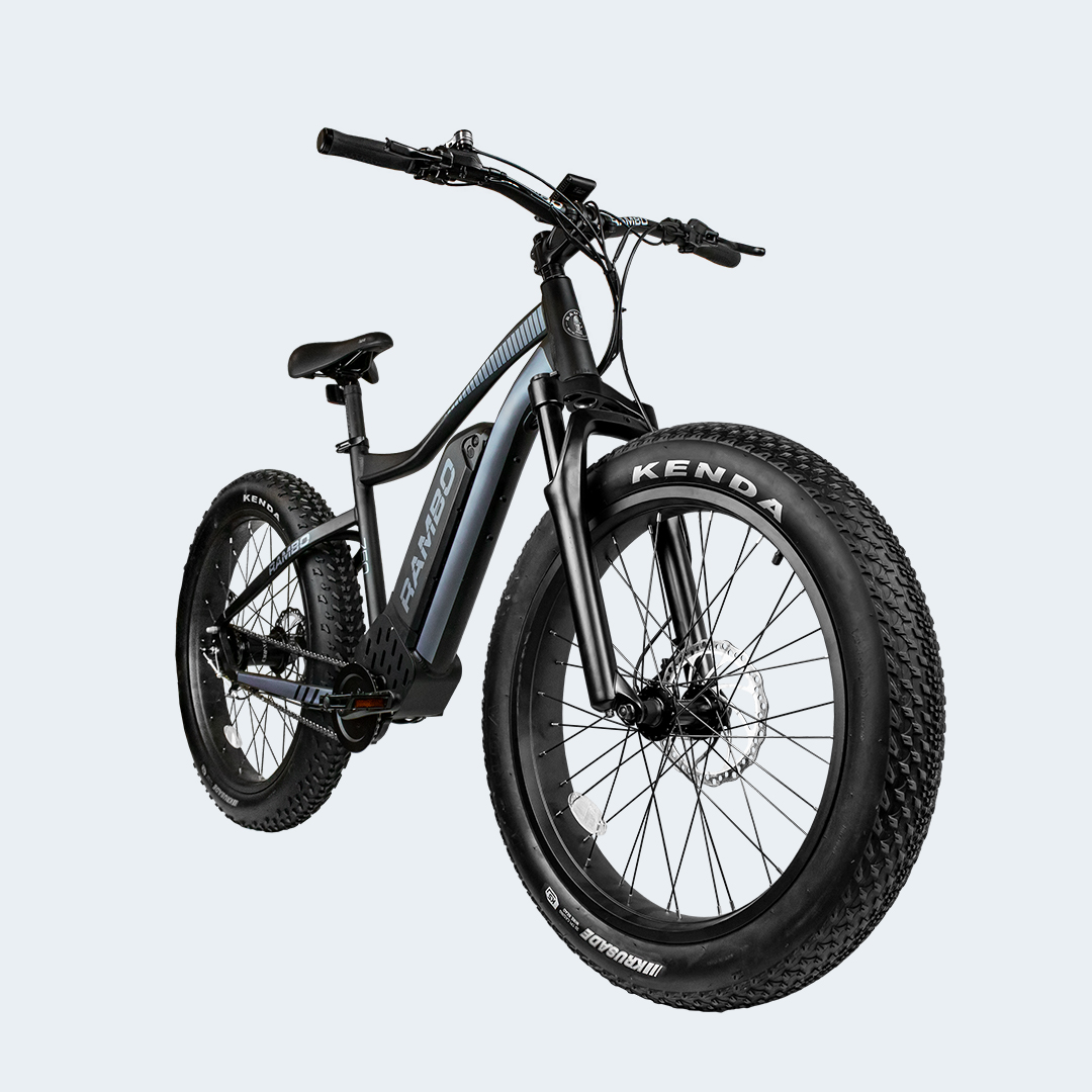 Front angle view of The Rambo Pursuit EBike