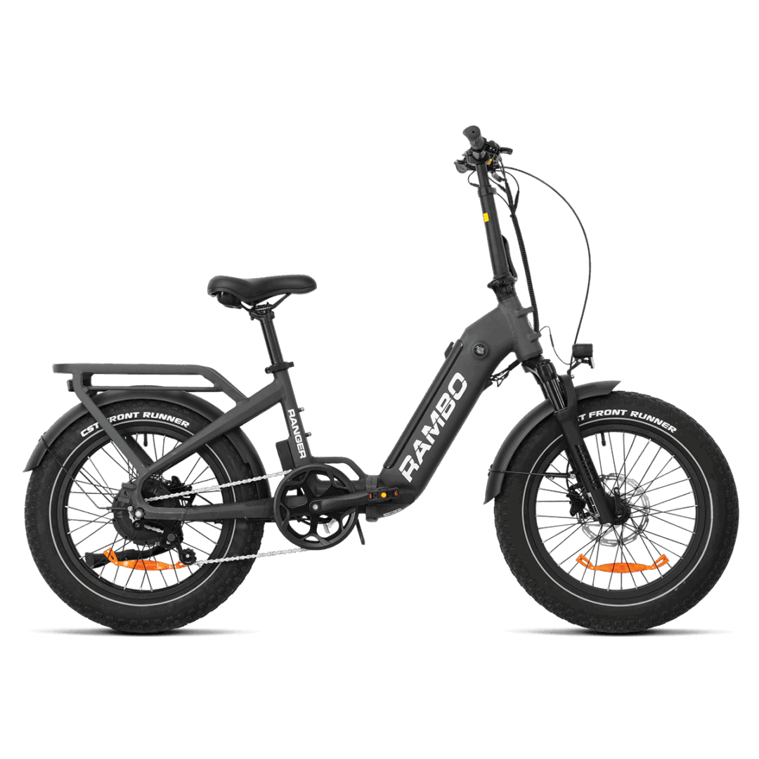 Side view picture of the Ranger Folding E-Bike 750W Matte Black